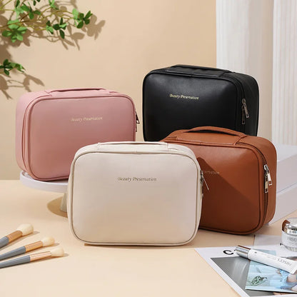 Large Capacity PU Cosmetic Bag for Travel