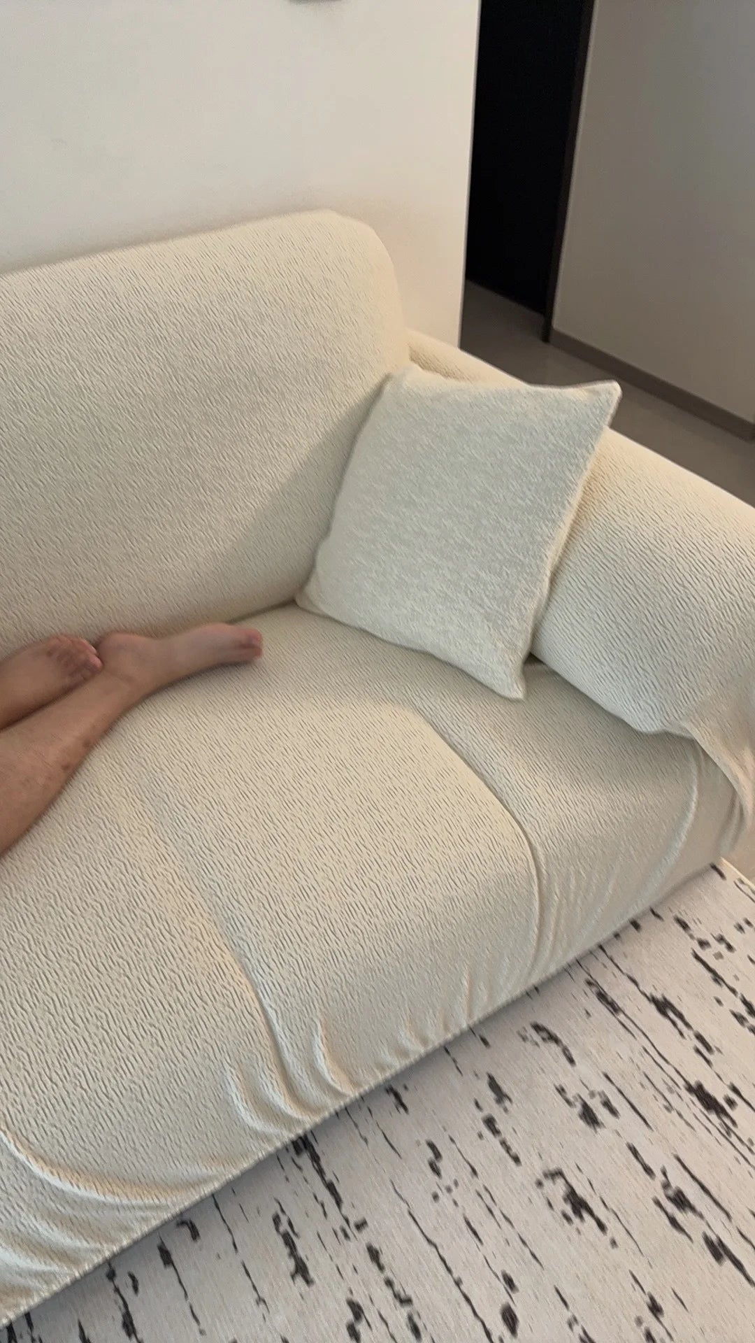 Adjustable Velvet Sofa Cover for L Shape Couch