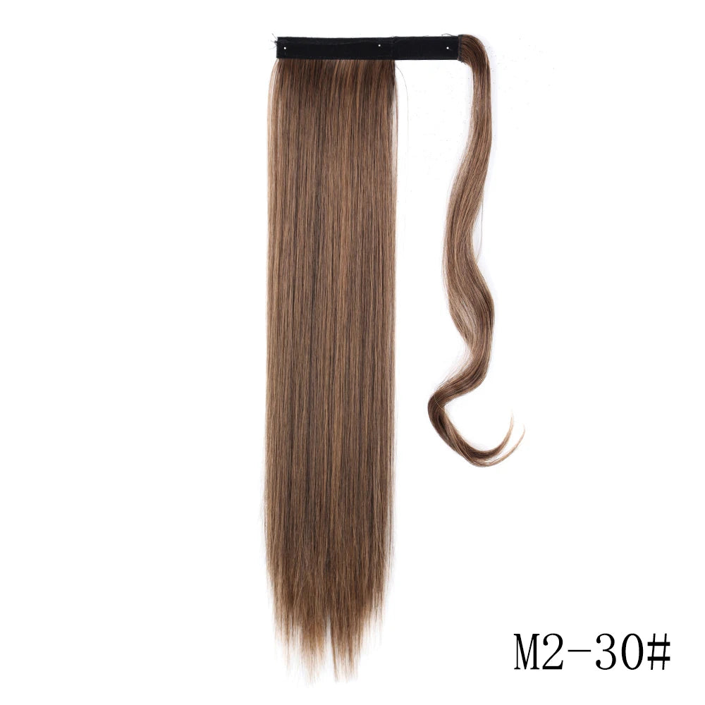 Long Straight Clip-in Ponytail Hair Extension Black