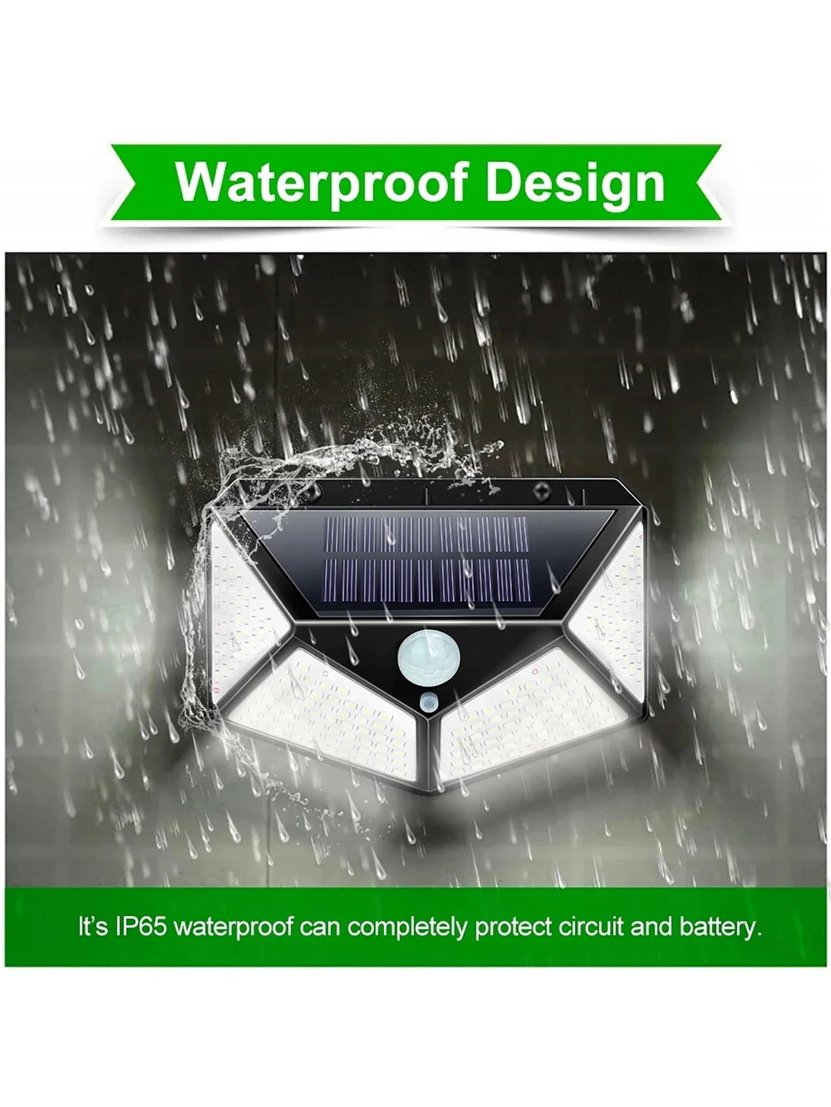 100 LED Solar Security Lamp Waterproof Motion Sensor