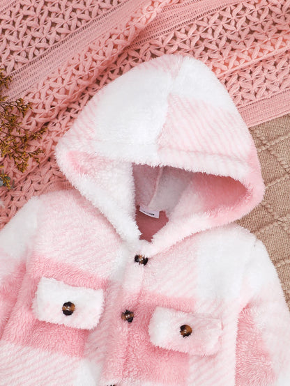 Plaid Hooded Romper for Baby Boys and Girls