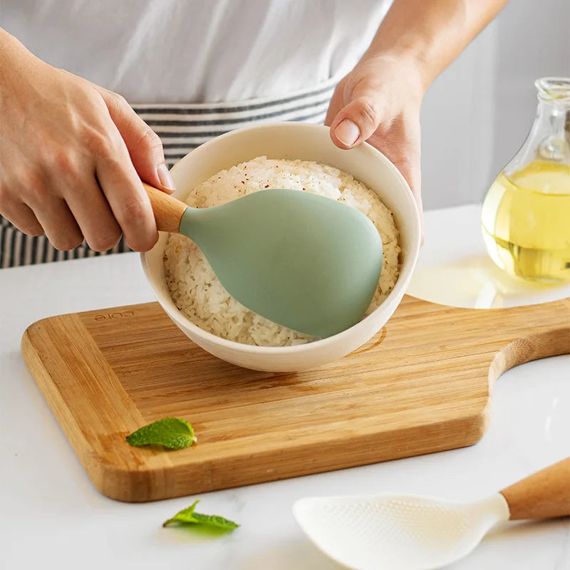 Silicone Non-stick Cooking Spoon Durable Kitchen Gadget