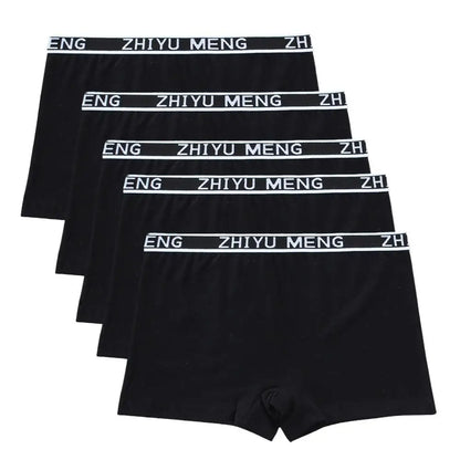 Teenage Girls Cotton Panties Solid Color Mid Waist Briefs