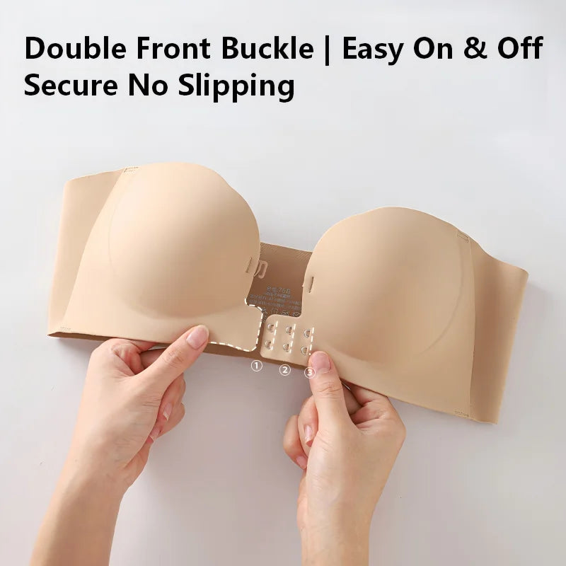 Wireless Strapless Pushup Bra 3D Molded Petal Design