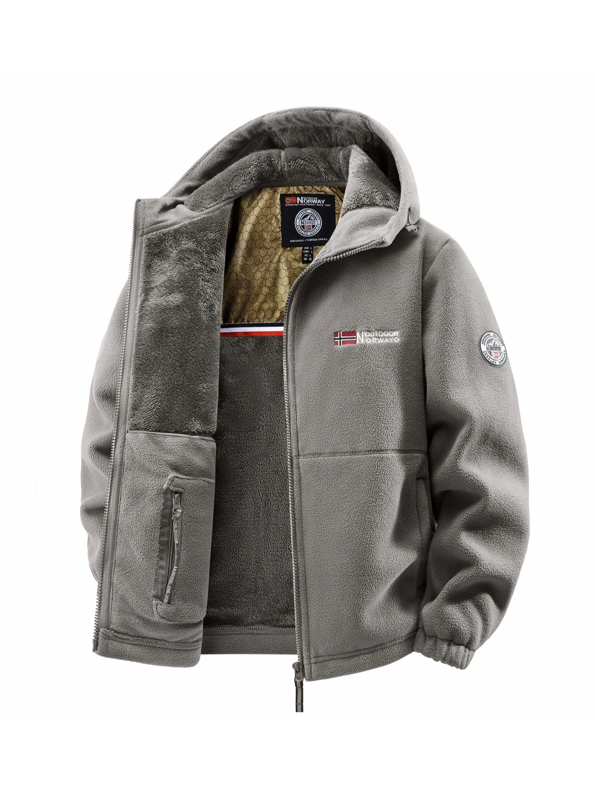 Men's Outdoor Hooded Jacket in Polyester