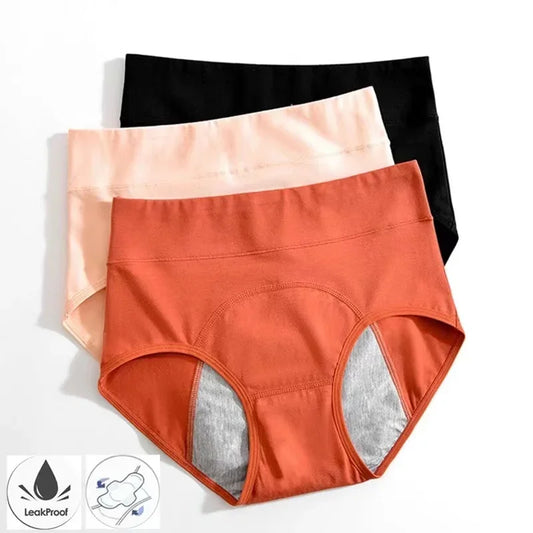 High Waist Cotton Menstrual Panties Leak Proof