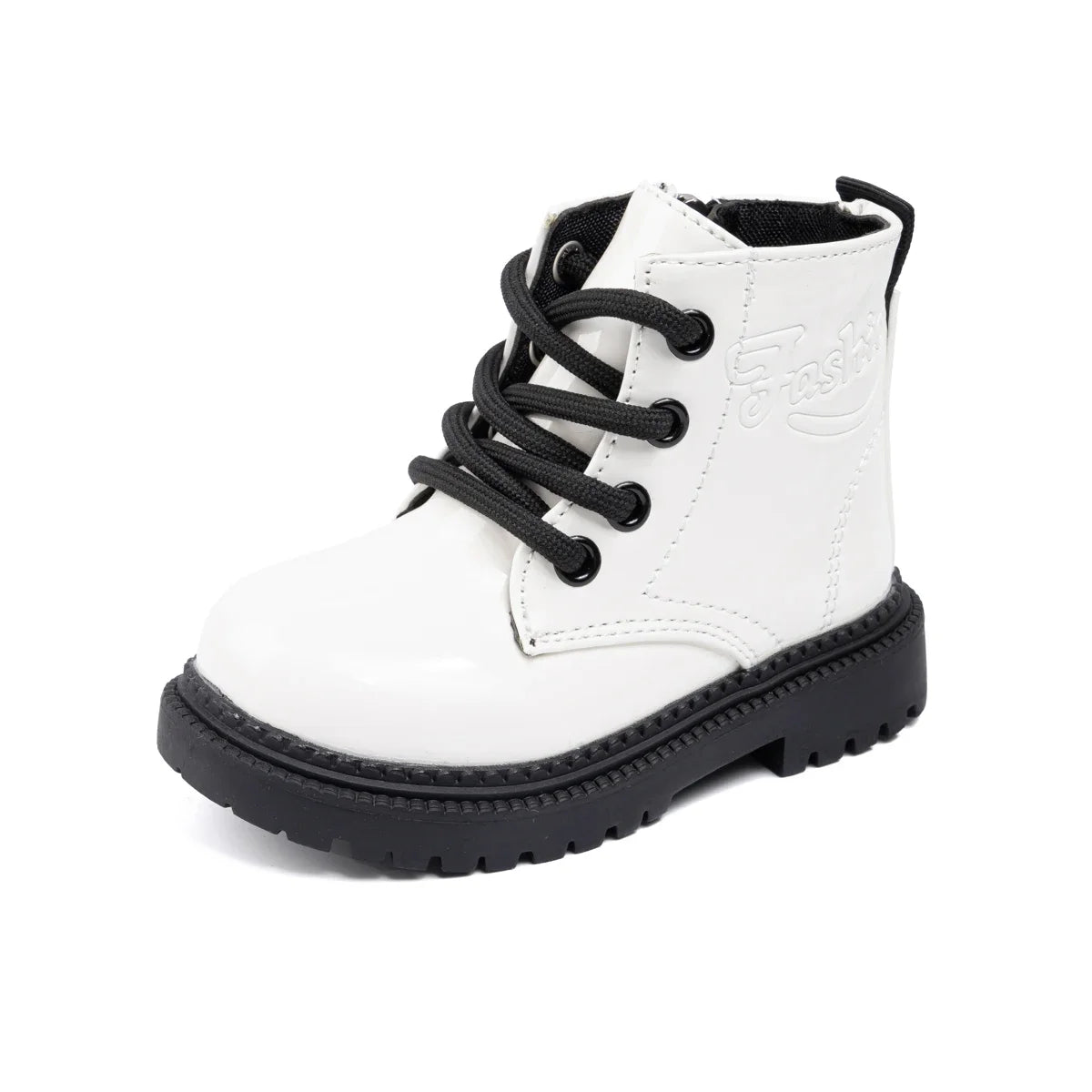 Waterproof PU Leather Children's Lace-up Boots