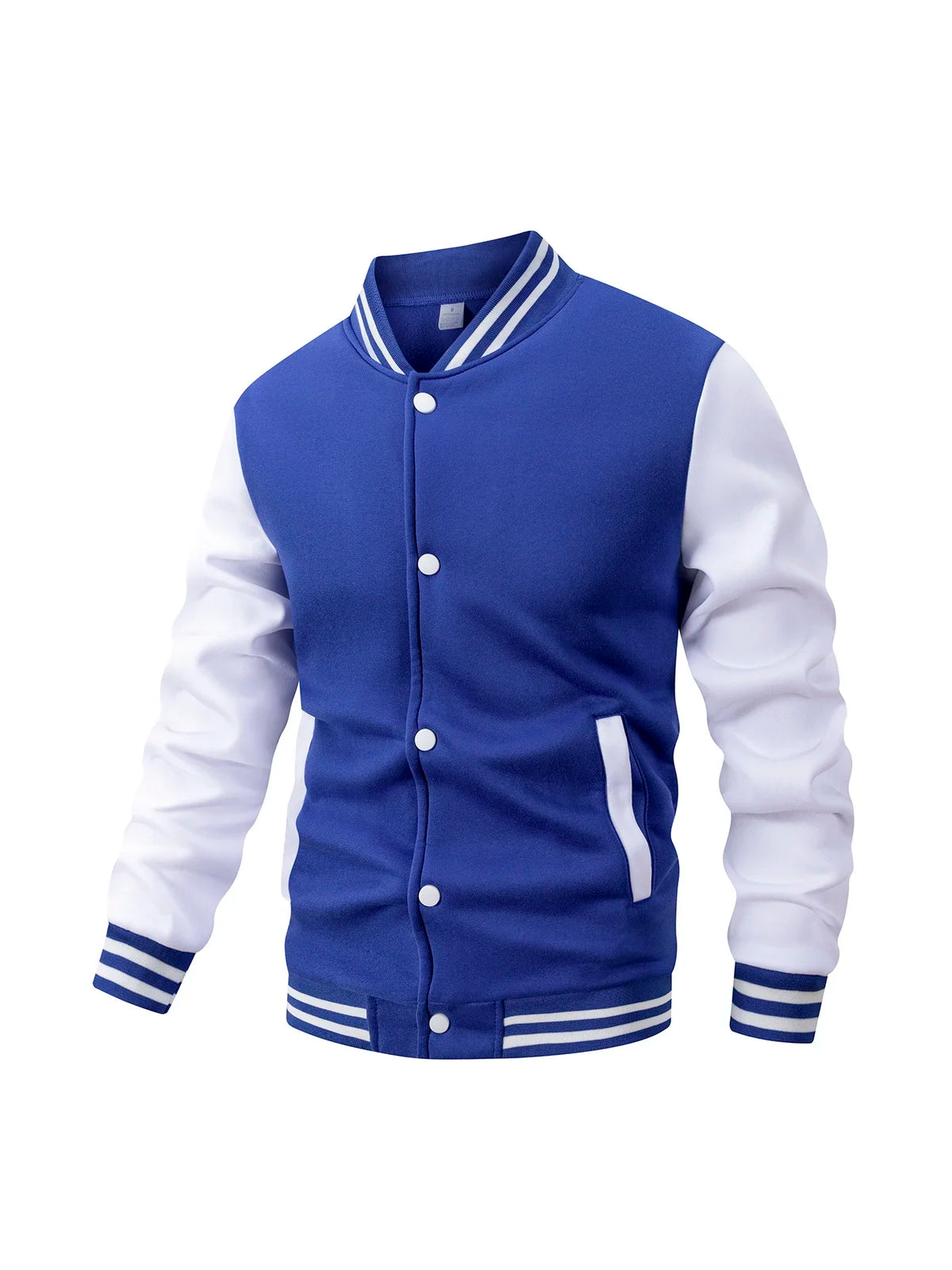Men's Color Block Fleece-Lined Varsity Jacket