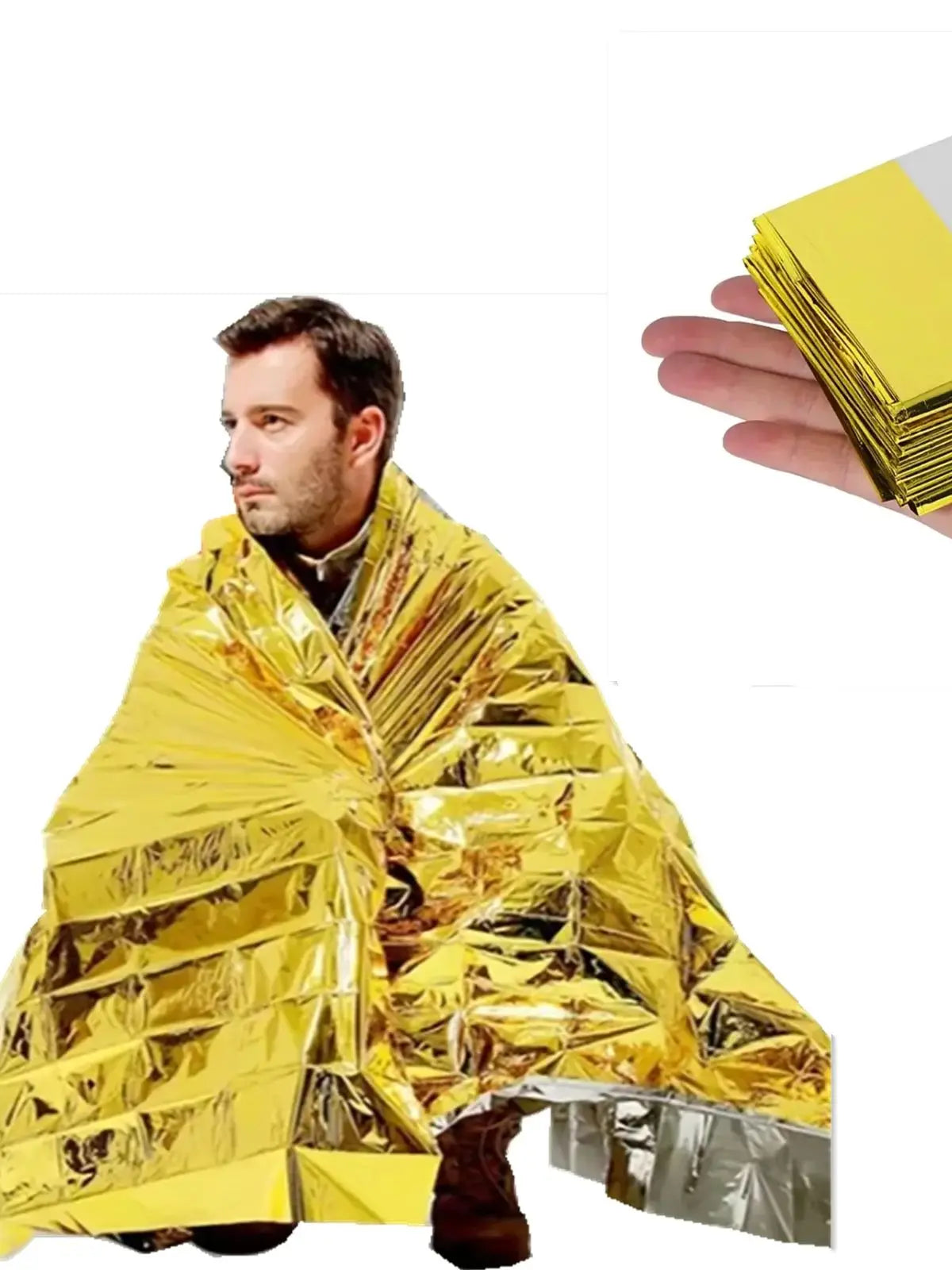 Gold Emergency Blanket Waterproof Insulation Tool 160x210cm