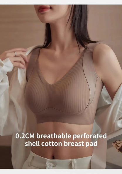 Women's Seamless Wire-Free Bra, Thin Style, Large Size