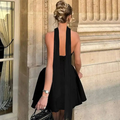 Avrilyaan Off Shoulder Backless A-line Mini Dress