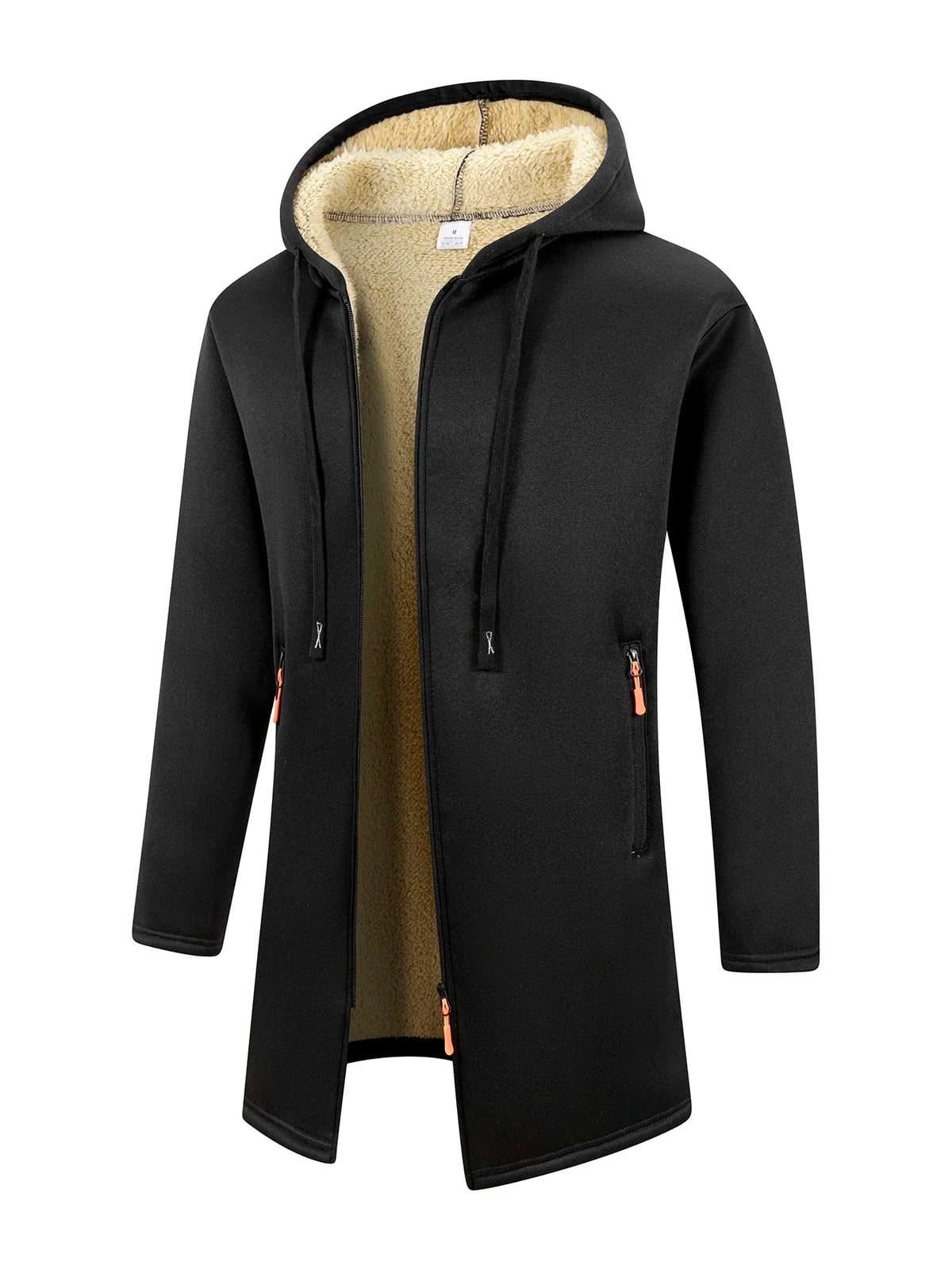Men's Fleece Hooded Windbreaker Jacket
