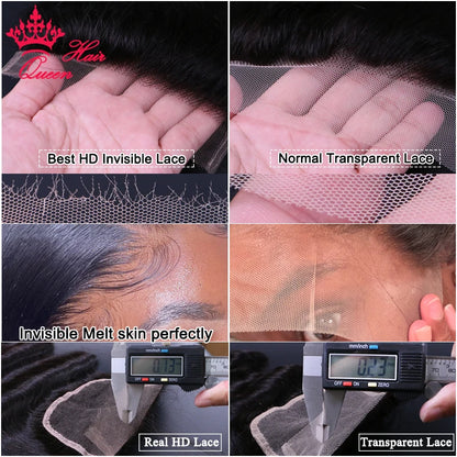 Queen Hair HD Frontal Lace Closure Raw Human Hair
