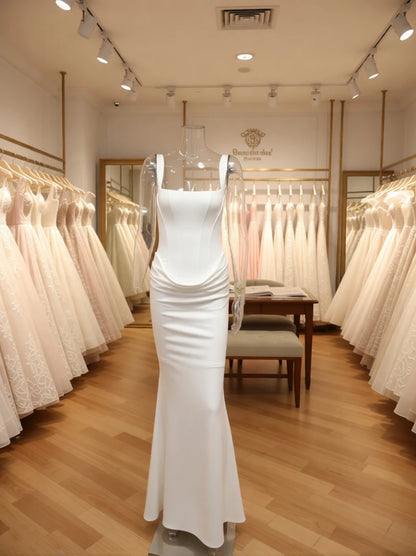 White Sexy Corset Maxi Dress for Women Evening Wear