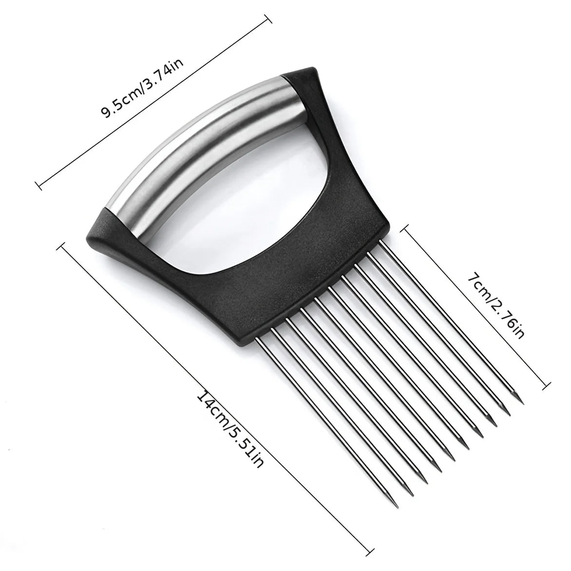 Stainless Steel Onion Slicer Holder and Meat Tenderizer