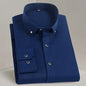 Men's Formal White Dress Shirt Long Sleeve Cotton Blend