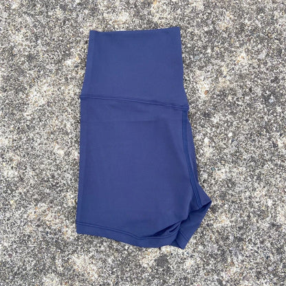 High Waist Yoga Shorts for Women in Solid Color