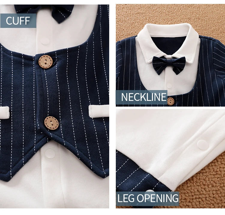 Cotton Long Sleeved Baby Jumpsuit for Boys and Girls