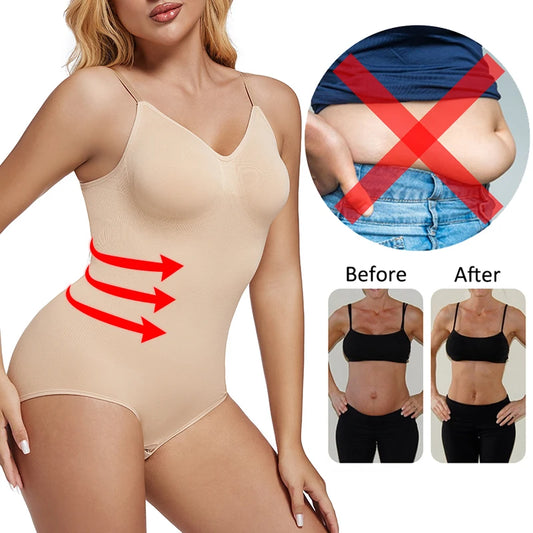 Low Back Bodysuit Shapewear for Women Black
