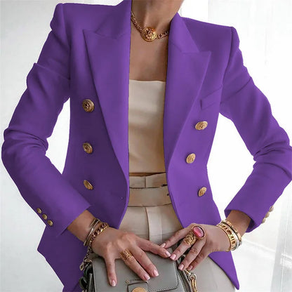 Casual Long Sleeve Women Blazer Office Jacket