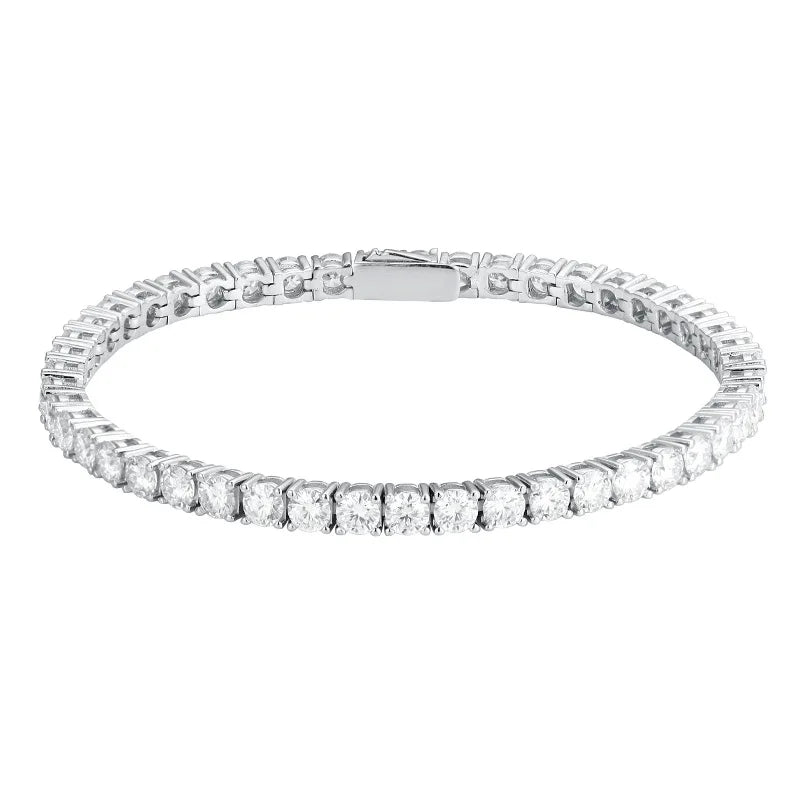 Moissanite Tennis Chain Bracelets 925 Sterling Silver