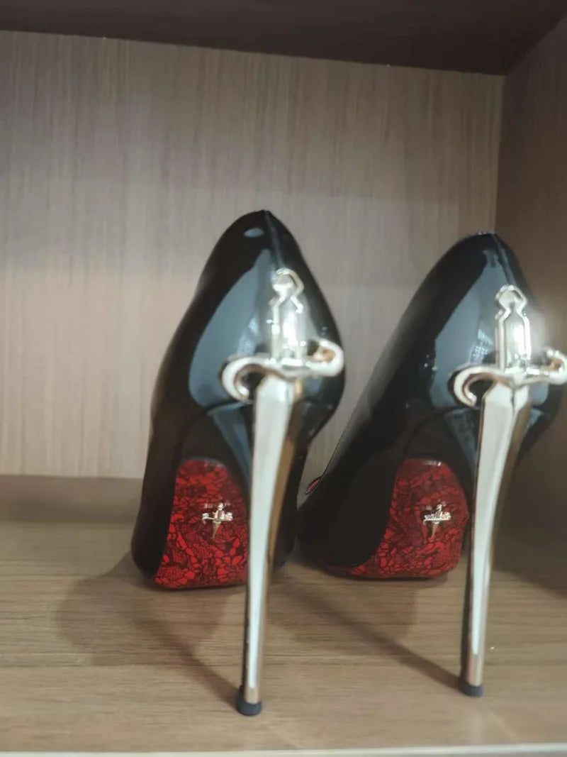 High Heel Stiletto Pointed Leather Women Shoes