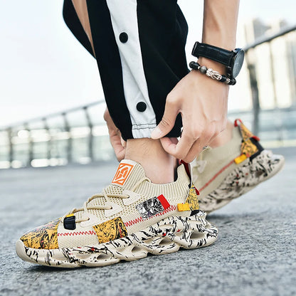 Men's Breathable Lace-Up Sneakers