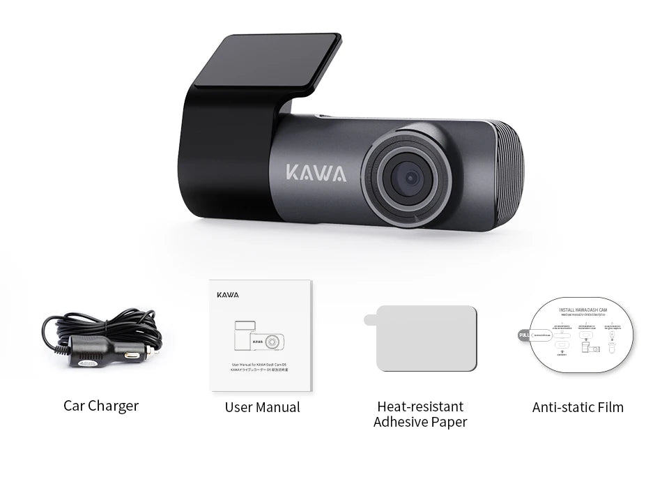 KAWA D5 2K Dash Camera with WiFi and Voice Control