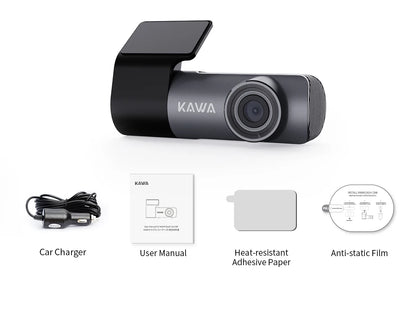 KAWA D5 2K Dash Camera with WiFi and Voice Control