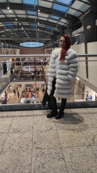 4in1 Women Fox Fur Coat Winter Outerwear