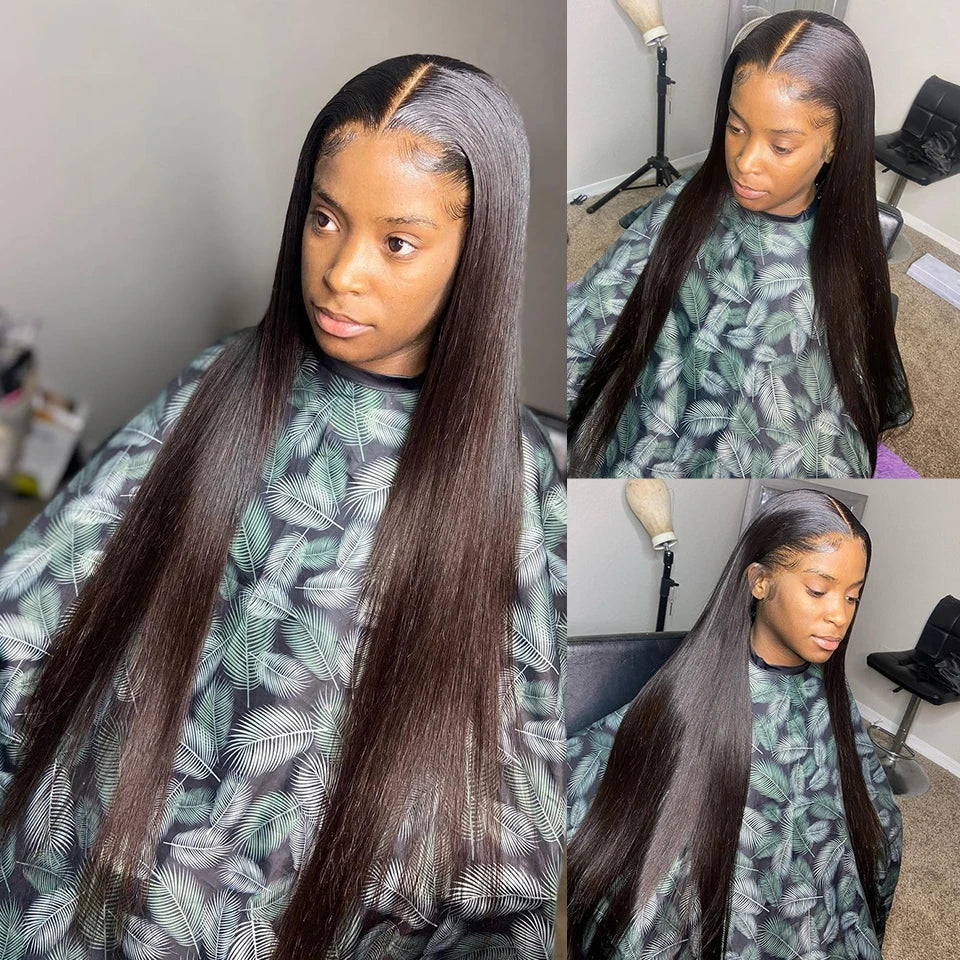 Hd Lace Frontal Wig 30 Inch Bone Straight Human Hair
