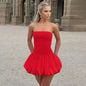 Townlike Halter A-line Mini Ball Gown Dress for Women