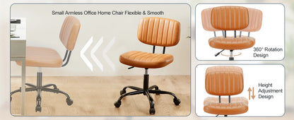 Height Adjustable PU Leather Office Desk Chair