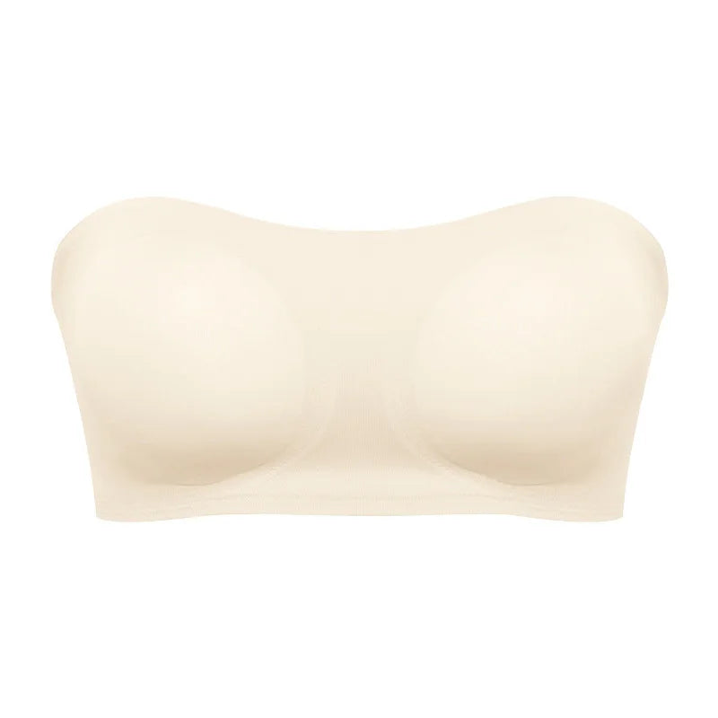 Women's Strapless Push Up Bra Removable Padded Seamless