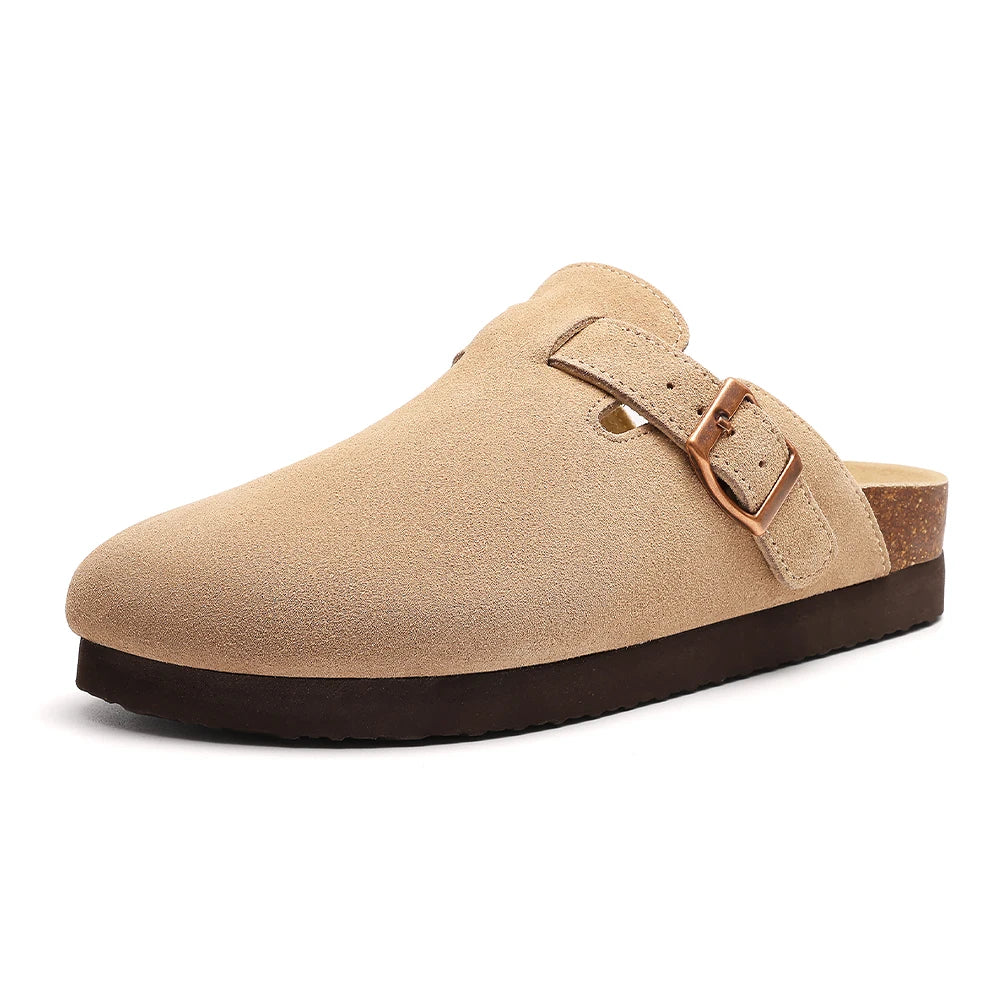 Shevalues Suede Clogs for Women Summer Mules with Arch Support