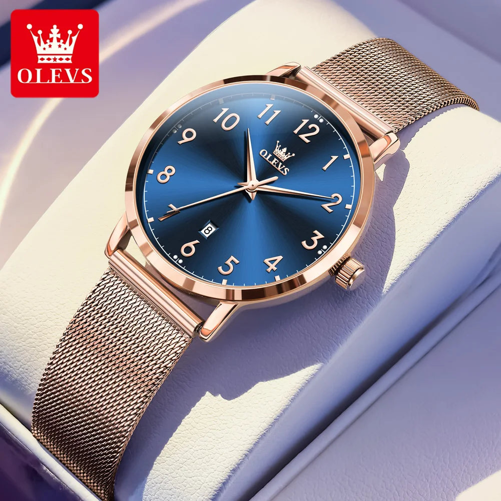 OLEVS 5653 Women's Rose Gold Quartz Watch