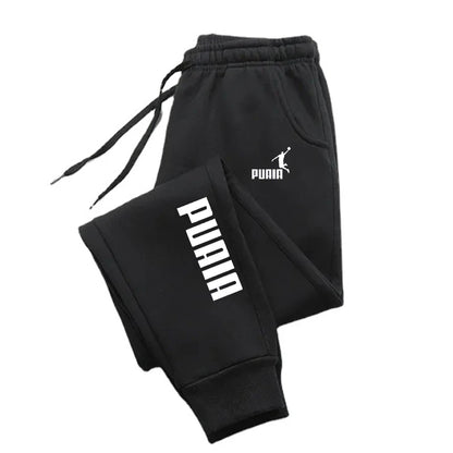 PUAIA Men's Loose Fit Jogging Trousers Polyester