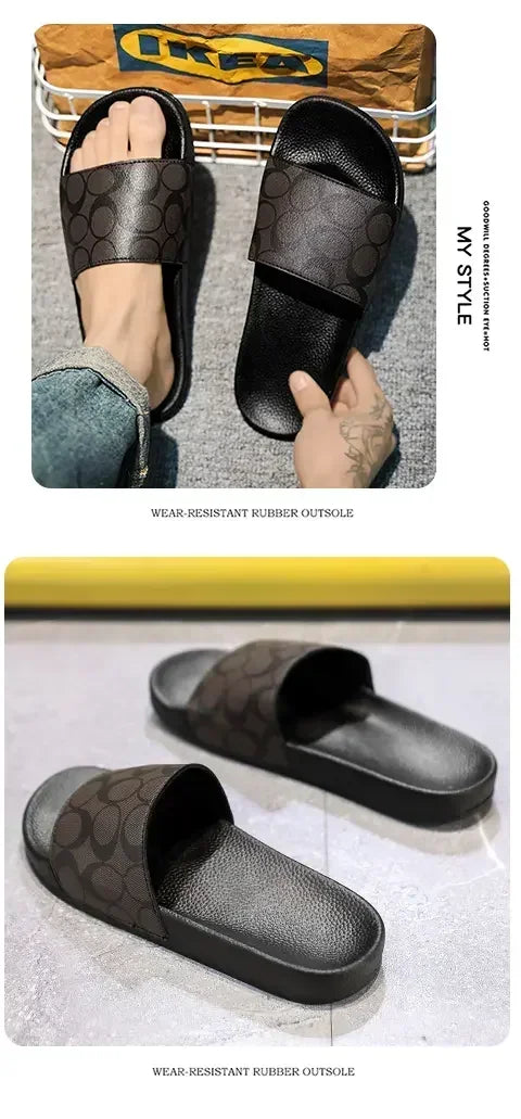Men's PVC Beach Slippers Comfortable Indoor Slides