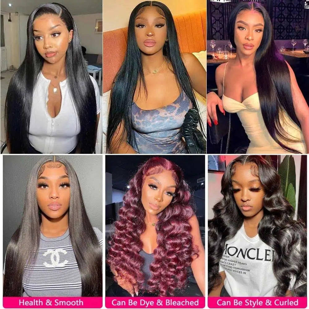 Bone Straight Raw Human Hair Bundles 36 40 Inch Black