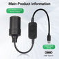 5V 2A USB to 12V Cigarette Lighter Socket Adapter