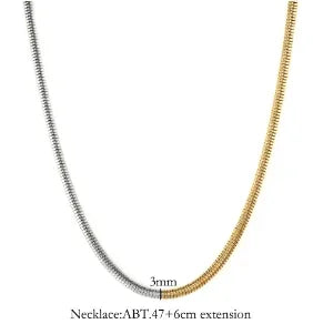 Vintage Textured Stainless Steel Necklace