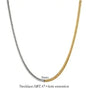 Vintage Textured Stainless Steel Necklace