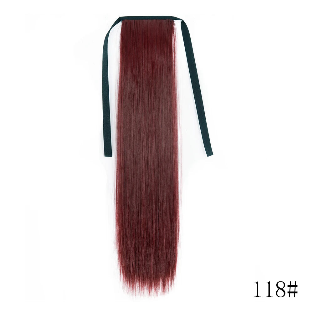 Long Straight Clip-in Ponytail Hair Extension Black