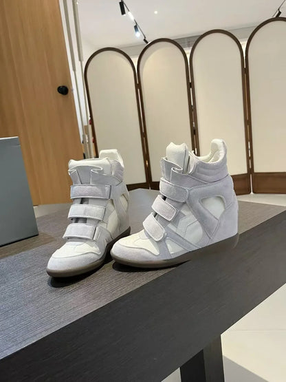 Women's Genuine Leather Ankle Boots with Hidden Heel