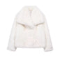 Cropped Faux Fur Jacket Coat for Women
