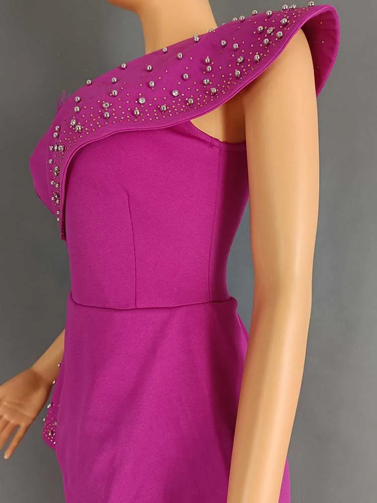 High Waist Strapless Jumpsuit with Rivet Collar for Women