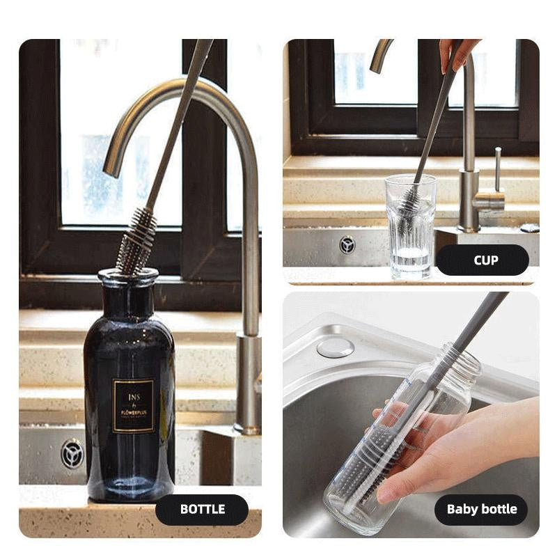 Silicone Long Handle Bottle and Cup Cleaning Brush