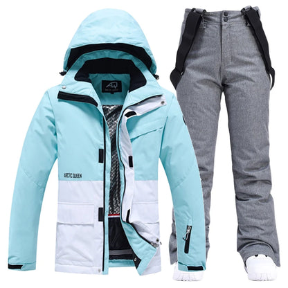 Unisex Winter Snow Ski Suit Jacket and Pants Set