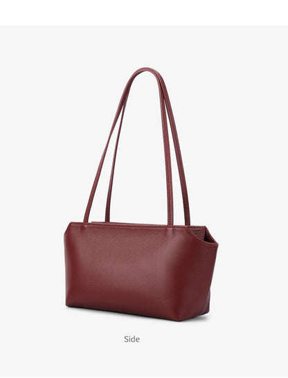 Genuine Cowhide Leather Mini Shoulder Tote Bag