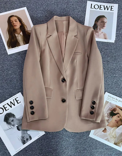 Elegant Long Sleeve Blazer Coat for Women